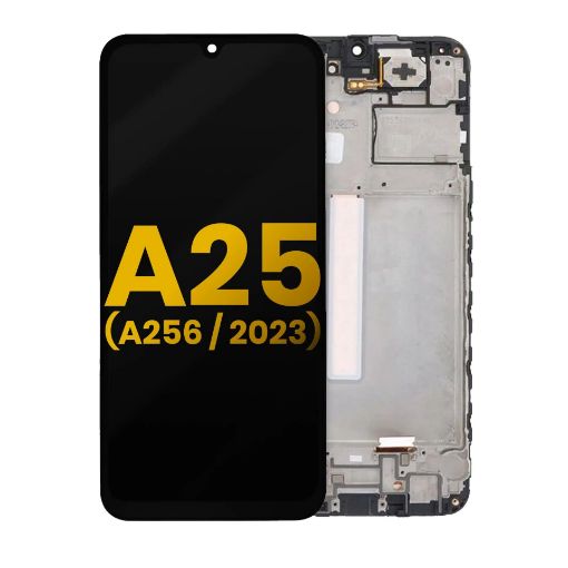 Picture of OLED Assembly with Frame for Galaxy A25 5G (A256 / 2023) (BLACK) (Premium)