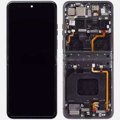 Picture of Main OLED Assembly with Frame for Motorola Moto Razr 50 Ultra (XT2451 / 2024) (BLACK) (Premium)