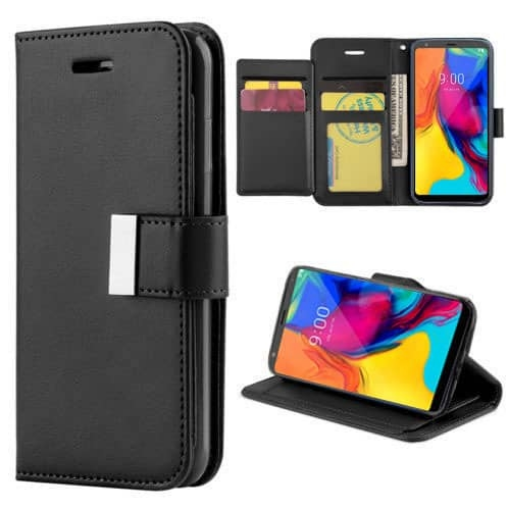 Picture of LG Stylo 5 Design Wallet with Extra Pocket Case - BLACK (Only Ground Shipping)