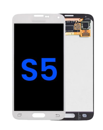 Picture of LCD Assembly without Frame for Galaxy S5 (G900) (WHITE) (Aftermarket)