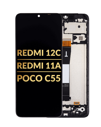 Picture of LCD Assembly with Frame for Xiaomi Redmi 12C / Redmi 11A / Poco C55 (Premium)