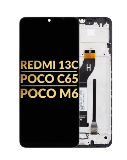 Picture of LCD Assembly with Frame for Xiaomi Redmi 13C / Poco C65 / Poco M6 (Premium)