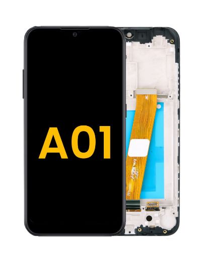 Picture of LCD Assembly with Micro Frame (Wide FPC Connector) (144.2mm) for Galaxy A01 (A015 / 2020) (Premium)