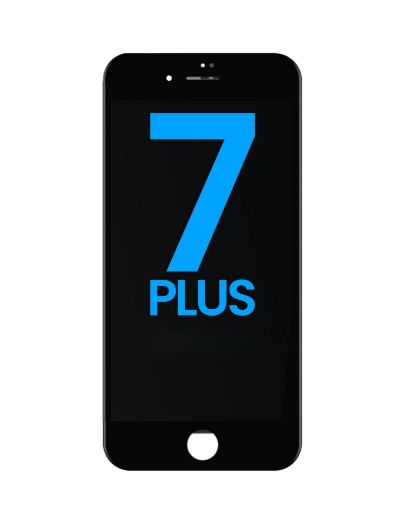 Picture of LCD Assembly with Steel Plate for iPhone 7 Plus (Black) (Aftermarket Incell / QV7)