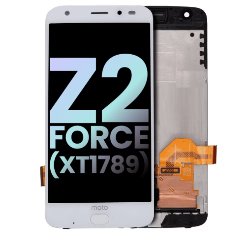 Picture of LCD Assembly with Frame for Motorola Moto Z2 Force (XT1789) (WHITE) (Premium)