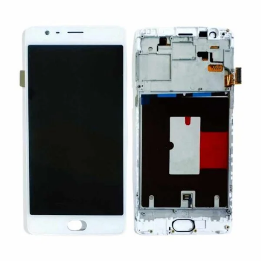 Picture of LCD Assembly with Frame for OnePlus 3T (A3010) (WHITE) (Premium)
