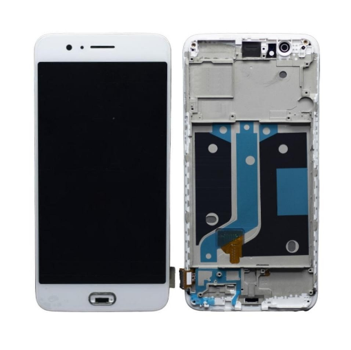 Picture of LCD Assembly with Frame for OnePlus 5 (A5000) (WHITE) (Premium)