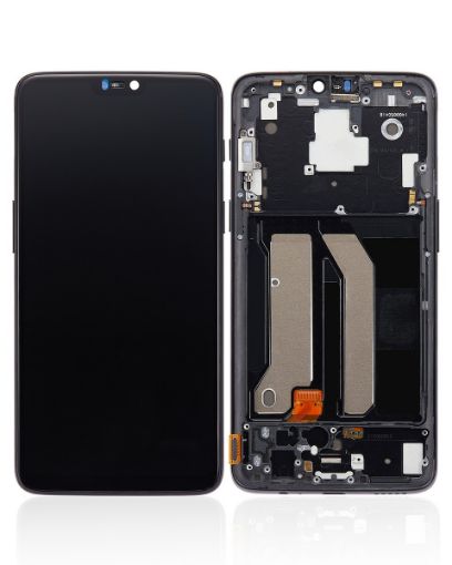 Picture of LCD Assembly with Frame for Oneplus 6 (A6000 / A6003) (BLACK) (Premium)