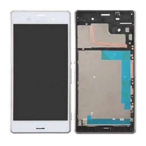 Picture of LCD Assembly with Frame for Sony Xperia Z3 (D6603) (WHITE) (Premium)