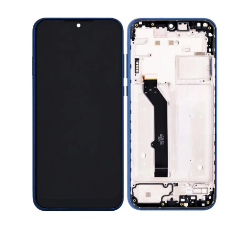 Picture of LCD Assembly with Frame for Motorola Moto E (XT2052) (BLUE) (Service Pack)