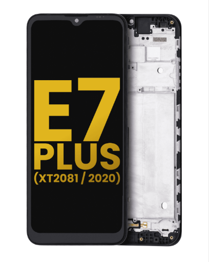 Picture of LCD Assembly with Frame for Motorola Moto E7 Plus (XT2081) (BLACK) (Premium)