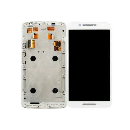 Picture of LCD Assembly with Frame for Motorola Droid Maxx 2 (XT1565) / Moto X Play (XT1561) (WHITE) (Premium)
