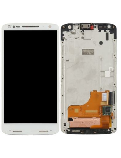 Picture of LCD Assembly with Frame for Motorola Droid Turbo 2 (XT1585) / X Force (XT1580) (WHITE) (Premium)