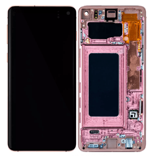 Picture of LCD Assembly with Frame for Galaxy S10 (G973) (without Fingerprint Sensor) (FLAMINGO PINK) (Aftermarket)