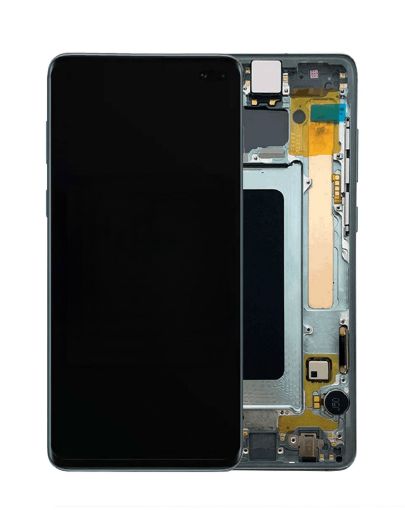 Picture of LCD Assembly with Frame for Galaxy S10 Plus (G975) (without Fingerprint Sensor) (PRISM GREEN) (Aftermarket)