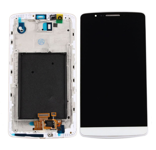 Picture of LCD Assembly with Frame for LG G3 (D850) (WHITE) (Premium)