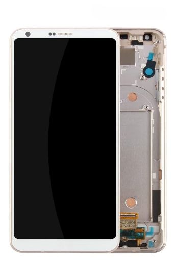 Picture of LCD Assembly with Frame for LG G6 (H870) (WHITE) (Premium)