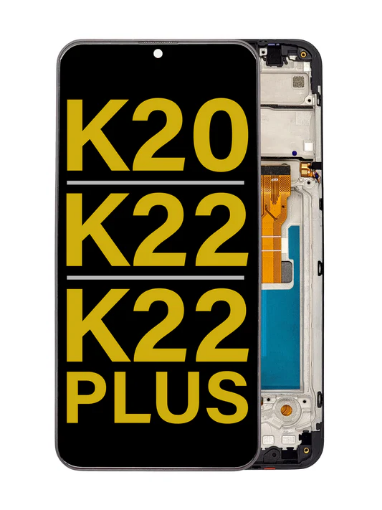 Picture of LCD Assembly with Frame for LG K20 (2020) / K22 / K22 Plus (K220) (BLACK) (Premium)