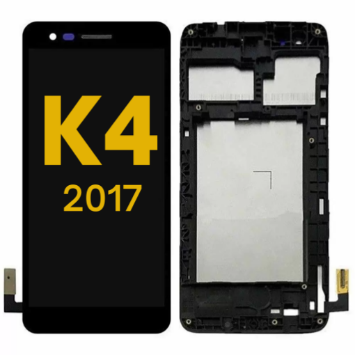 Picture of LCD Assembly with Frame for LG K4 (M150 / 2017) / Fortune M153 / Phoenix 3 M150 (BLACK) (Premium / Refurbished)