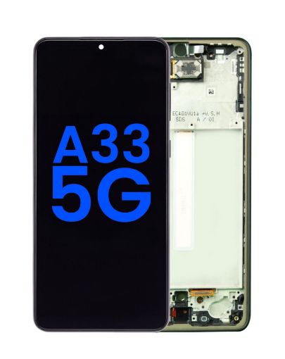 Picture of LCD Assembly with Frame for Galaxy A33 5G (A336U / 2022) (US Version) (AWESOME BLACK) (Aftermarket OLED)