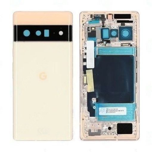 Picture of Housing Frame w/ Small Components Pre-Installed for Google Pixel 6 Pro (SORTA SUNNY) (OEM Pull B Grade)