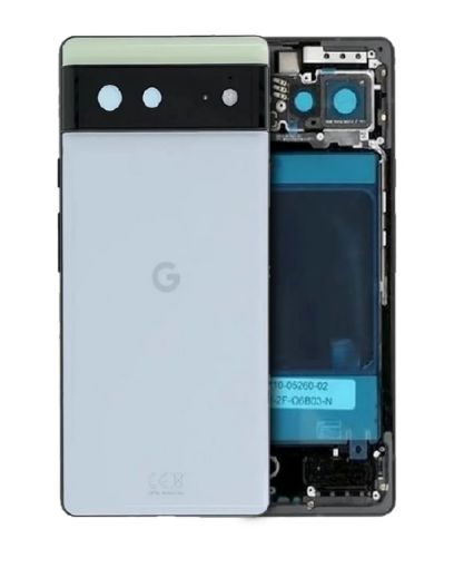 Picture of Housing Frame w/ Small Components Pre-Installed for Google Pixel 6 (SORTA SEAFOAM) (OEM Pull B Grade)