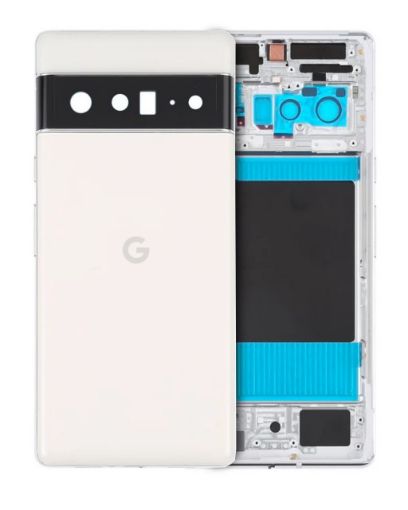 Picture of Housing Frame w/ Small Components Pre-Installed for Google Pixel 6 Pro (CLOUDY WHITE) (OEM Pull A Grade)