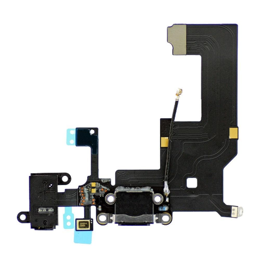 Picture of Charging Port Flex Cable with Headphone Jack (BLACK) for iPhone 5 (Premium)