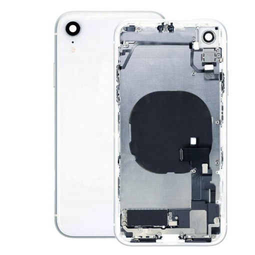 Picture of Back Housing Frame with Small Components Pre-Installed for iPhone XR (NO LOGO) (WHITE)