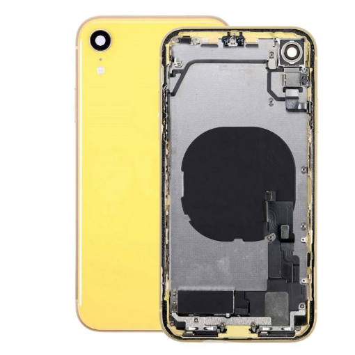 Picture of Back Housing Frame with Small Components Pre-Installed for iPhone XR (NO LOGO) (YELLOW)