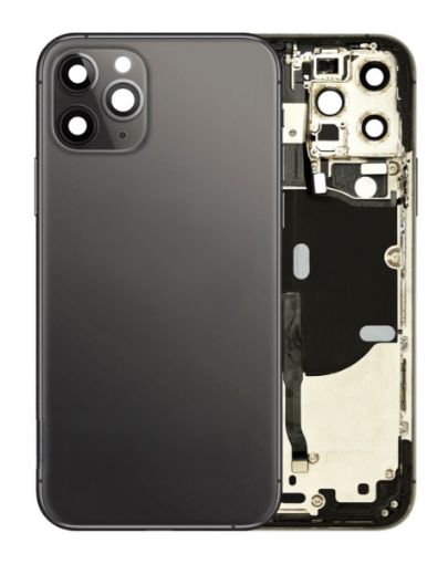 Picture of Back Housing Frame with Small Components Pre-Installed for iPhone 11 Pro (SPACE GRAY) (OEM Pull B Grade)