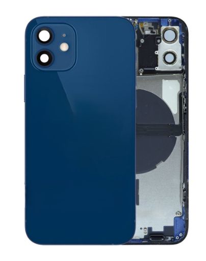 Picture of Back Housing Frame with Small Components Pre-Installed for iPhone 12 (BLUE) (OEM Pull B Grade)