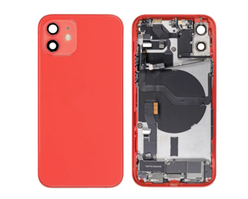 Picture of Back Housing Frame with Small Components Pre-Installed for iPhone 12 Mini (RED) (OEM Pull B Grade)