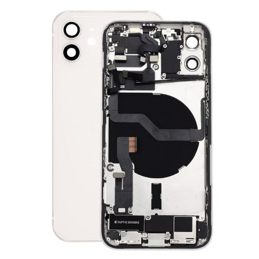 Picture of Back Housing Frame with Small Components Pre-Installed for iPhone 12 (WHITE) (OEM Pull A Grade)