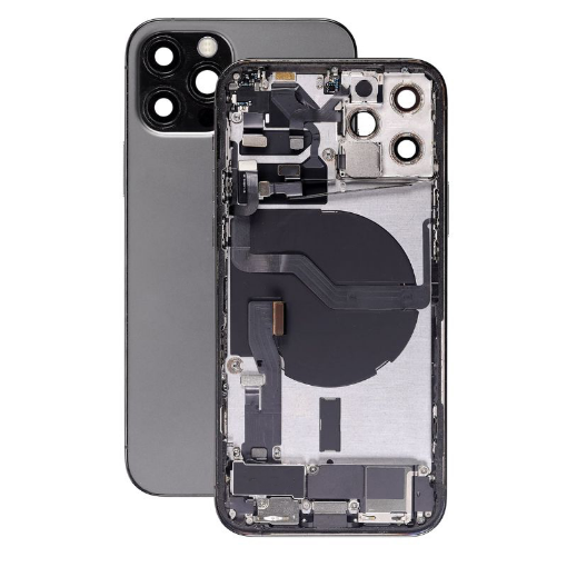 Picture of Back Housing Frame with Small Components Pre-Installed for iPhone 12 Pro (GRAPHITE) (OEM Pull B Grade)