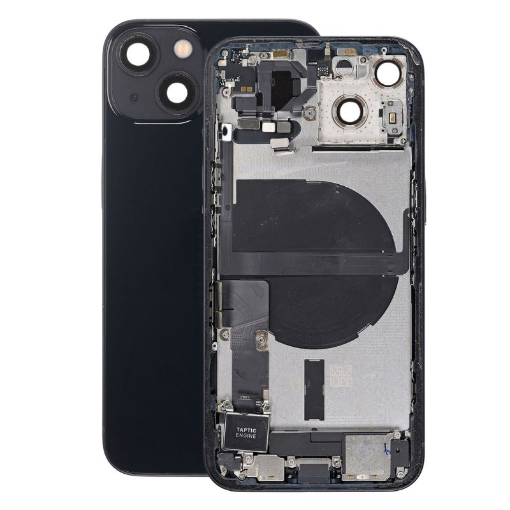 Picture of Back Housing Frame with Small Components Pre-Installed for iPhone 13 (MIDNIGHT) (US Version) (OEM Pull B Grade)
