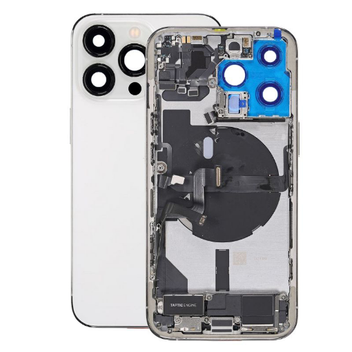 Picture of Back Housing Frame with Small Components Pre-Installed for iPhone 13 Pro (SILVER) (US Version) (OEM Pull A Grade)
