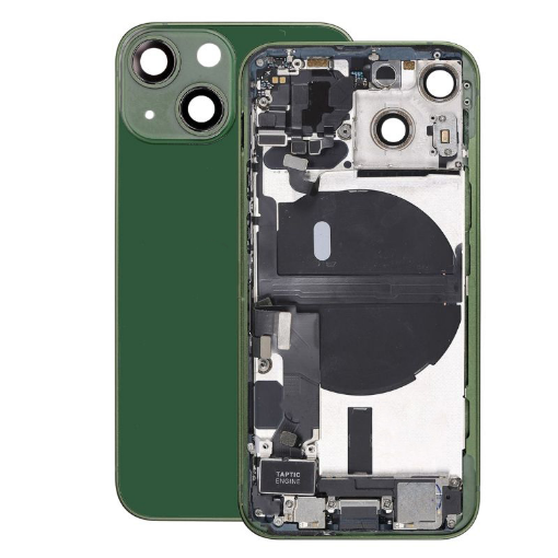 Picture of Back Housing Frame with Small Components Pre-Installed for iPhone 13 Mini (GREEN) (US Version) (OEM Pull B Grade)
