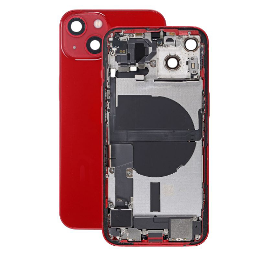 Picture of Back Housing Frame with Small Components Pre-Installed for iPhone 13 (RED) (US Version) (OEM Pull B Grade)