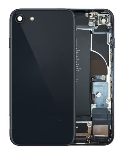 Picture of Back Housing Frame with Small Components Pre-Installed for iPhone SE (2020) (BLACK) (OEM Pull D Grade)