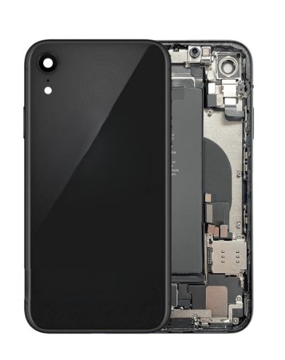 Picture of Back Housing Frame with Small Components Pre-Installed for iPhone XR (BLACK) (OEM Pull D Grade)
