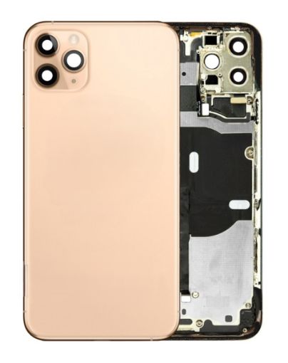 Picture of Back Housing Frame (GOLD) (OEM Pull A Grade) with Small Components Pre-Installed for iPhone 11 Pro Max