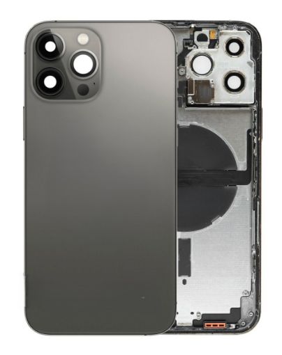 Picture of Back Housing Frame (GRAPHITE) (US Version) (OEM Pull B Grade) with Small Components Pre-Installed for iPhone 13 Pro Max
