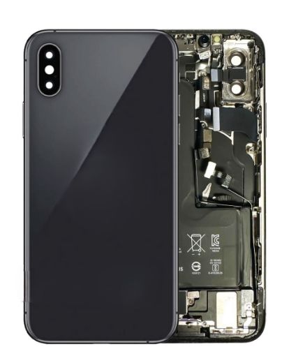 Picture of Back Housing Frame (SPACE GRAY) (OEM Pull A Grade) with Small Components and Battery Pre-Installed for iPhone XS