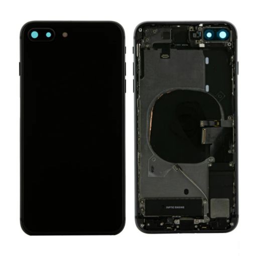 Picture of Back Housing Frame (SPACE GRAY) (OEM Pull B Grade) with Small Components Pre-Installed for iPhone 8 Plus