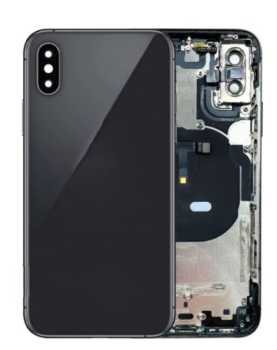 Picture of Back Housing Frame (SPACE GRAY) (OEM Pull B Grade) with Small Components Pre-Installed for iPhone XS