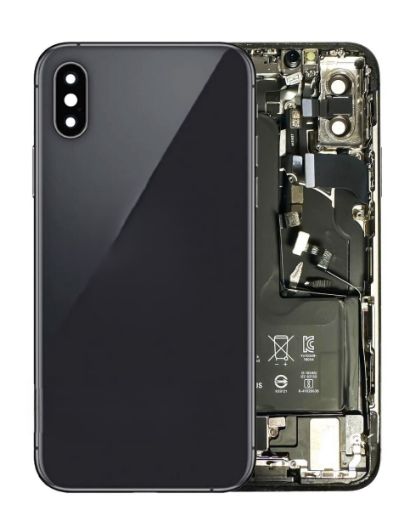 Picture of Back Housing Frame (SPACE GRAY) (OEM Pull C Grade) with Small Components and Battery Pre-Installed for iPhone XS