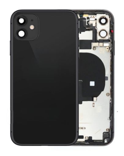 Picture of Back Housing Frame with Small Components Pre-Installed for iPhone 11 (BLACK) (OEM Pull B Grade)