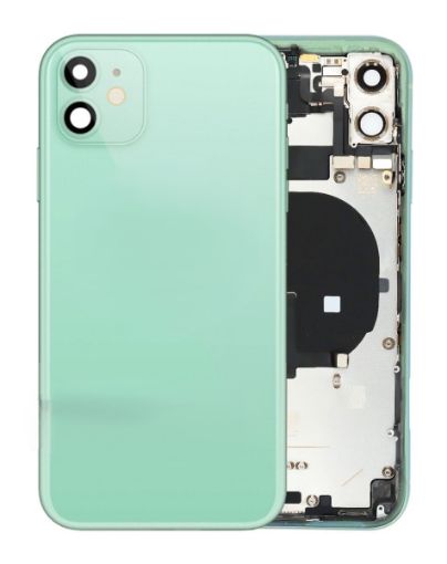 Picture of Back Housing Frame with Small Components Pre-Installed for iPhone 11 (GREEN) (OEM Pull B Grade)