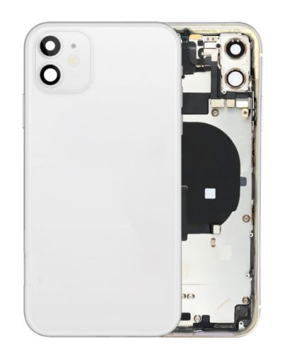 Picture of Back Housing Frame with Small Components Pre-Installed for iPhone 11 (WHITE) (OEM Pull B Grade)